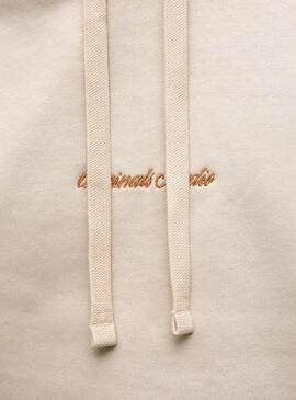 Felpa Jack and Jones Norrebo beige per uomo