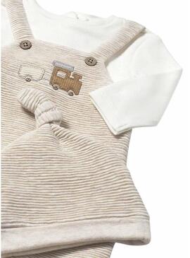 Bodysuit Mayoral peto e cappello beige per neonato