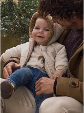 Giaccone Mayoral reversibile beige per bambini