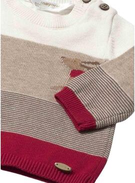 Set Mayoral 3 pezzi bermuda beige per bambini.