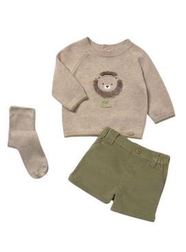 Set Mayoral 3 pezzi pantaloncini corti per bambini