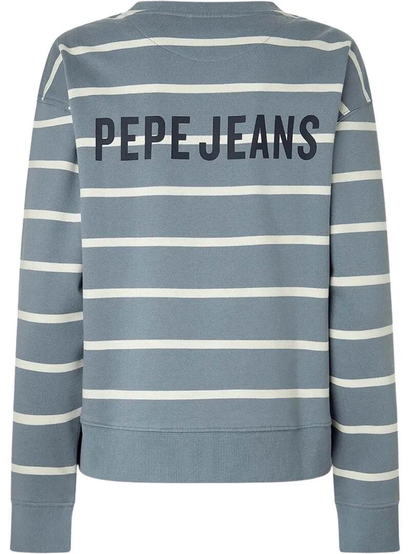 Felpa Pepe Jeans Biridiana blu per donna