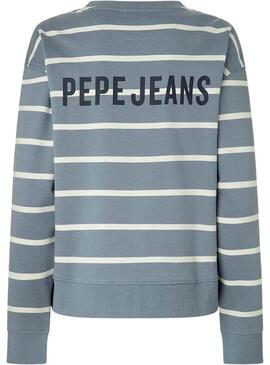 Felpa Pepe Jeans Biridiana blu per donna