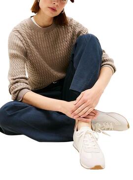 Scarpe da ginnastica Tommy Hilfiger Heritage Runner bianche per donna.