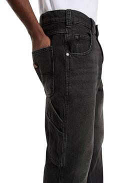 Pantaloni in denim Dickies Garyville neri per uomo.