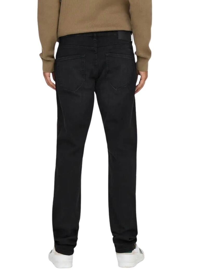 Pantaloni in denim Only and Sons Weft neri per uomo