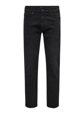 Pantaloni in denim Only and Sons Weft neri per uomo