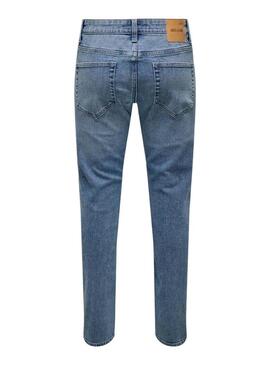 Pantaloni in denim chiaro Only and Sons Loom per uomo