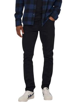 Pantaloni Only and Sons Loom neri per uomo.