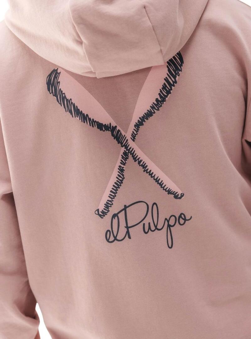 Felpa Il Polpo Palas rosa cipria per uomo