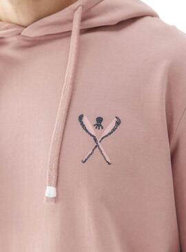Felpa Il Polpo Palas rosa cipria per uomo