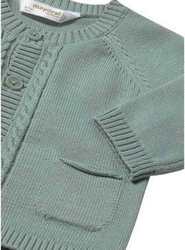 Set Mayoral 3 pezzi in maglia verde per bambino