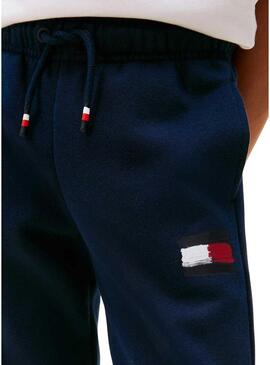 Pantaloni da tuta per bambini Tommy Hilfiger Flag blu.