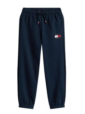 Pantaloni da tuta per bambini Tommy Hilfiger Flag blu.