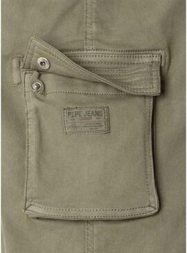 Pantaloni cargo Pepe Jeans Chase verdi per bambino