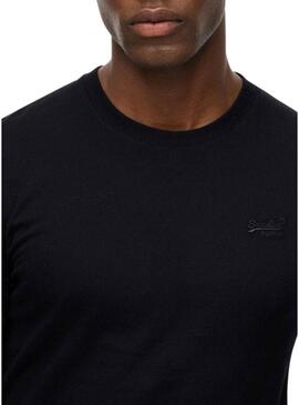 Maglietta Superdry Essential Logo nera per uomo