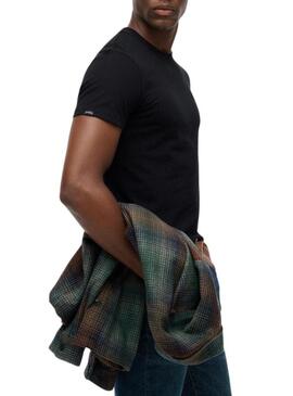 Maglietta Superdry Essential Logo nera per uomo