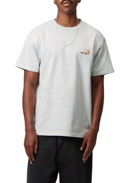Maglietta Carhartt American Script grigia per uomo