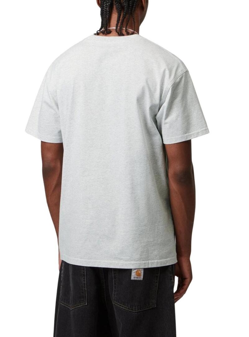 Maglietta Carhartt American Script grigia per uomo