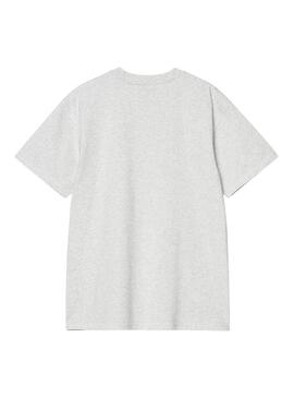 Maglietta Carhartt American Script grigia per uomo
