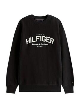 Felpa Tommy Hilfiger Arch nera per uomo