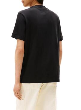 Maglietta Tommy Hilfiger Stack nera per uomo