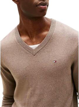 Maglione Tommy Hilfiger in cashmere beige per uomo