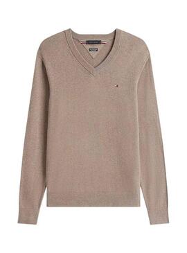 Maglione Tommy Hilfiger in cashmere beige per uomo