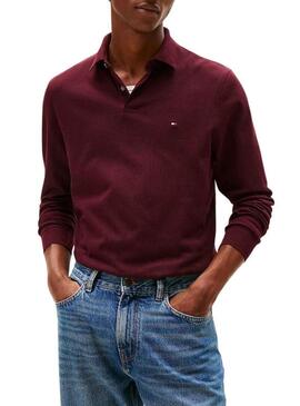 Maglia polo Tommy Hilfiger 1985 bordeaux per uomo