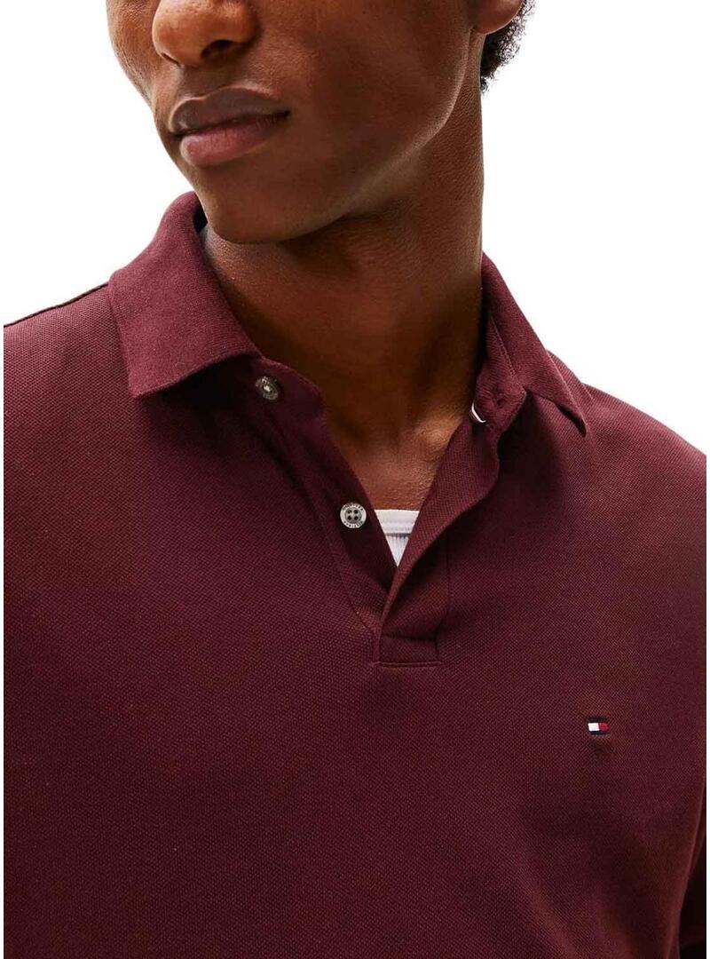 Maglia polo Tommy Hilfiger 1985 bordeaux per uomo
