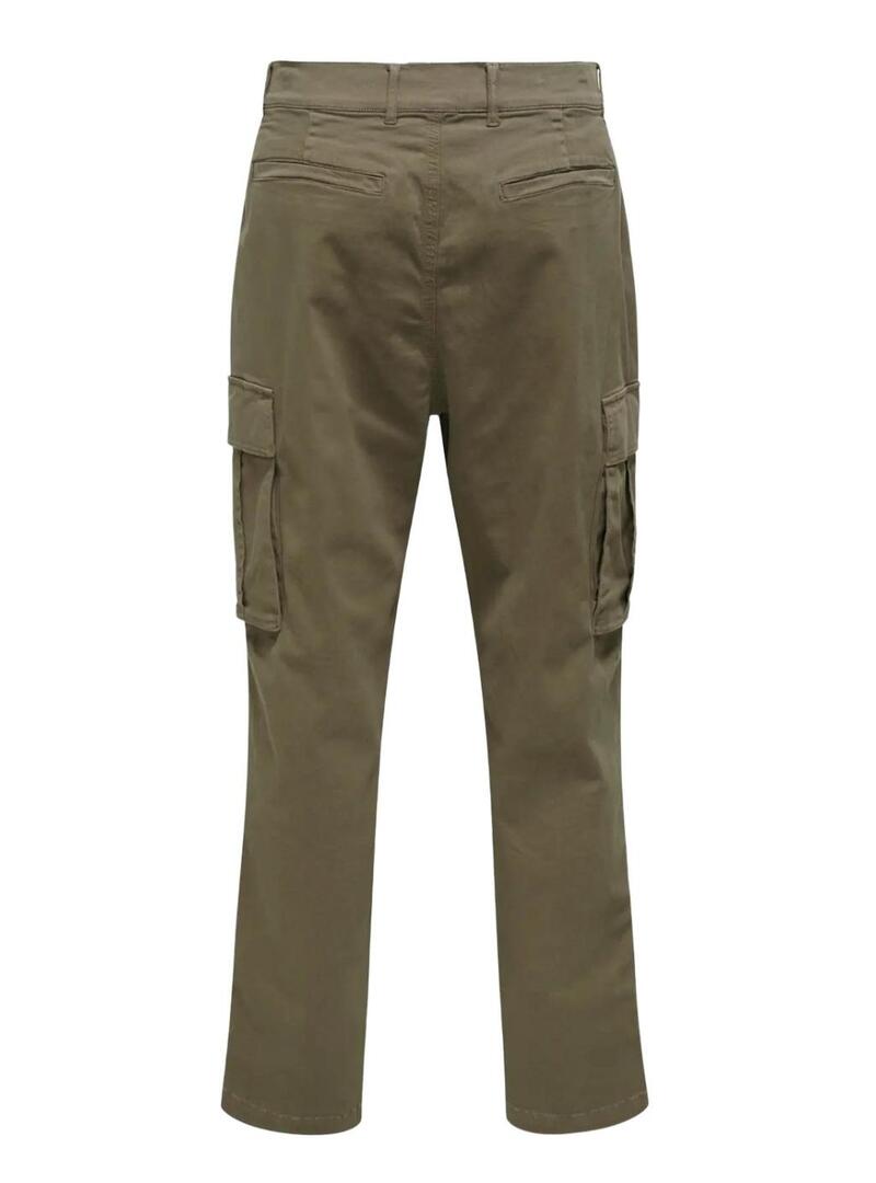 Pantaloni Only and Sons Wills verdi per uomo.
