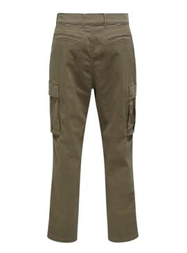 Pantaloni Only and Sons Wills verdi per uomo.