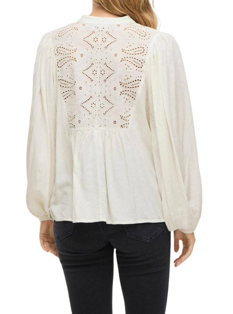 Camicetta Vila Vityra in pizzo beige per donna