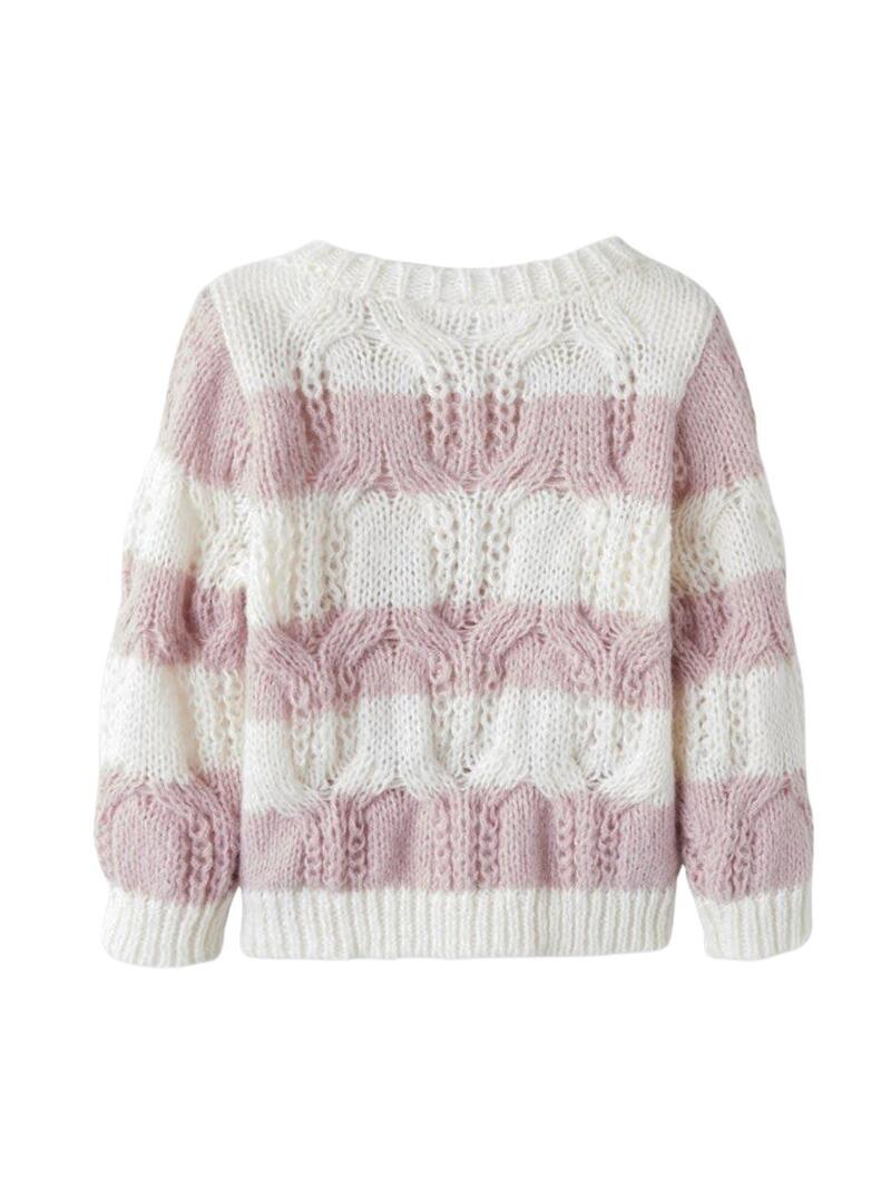 Nome Jersey It Nibo a righe rosa per ragazza.