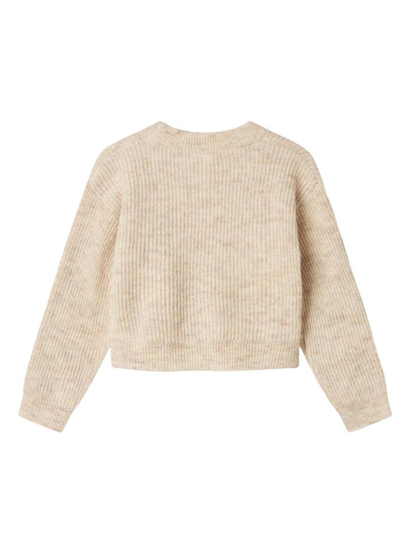 Nome maglia Jersey Name It Holly boxy beige per ragazza