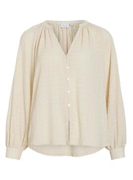 Blusa Vila Vibabera beige per donna