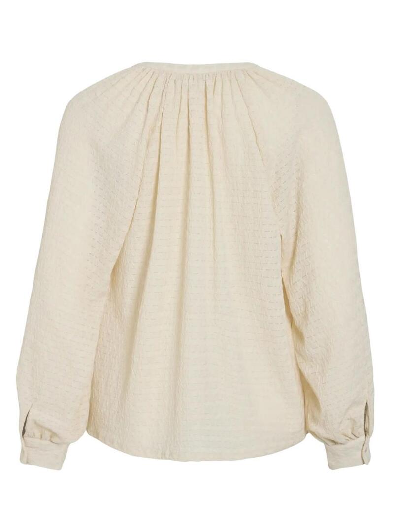 Blusa Vila Vibabera beige per donna