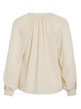 Blusa Vila Vibabera beige per donna