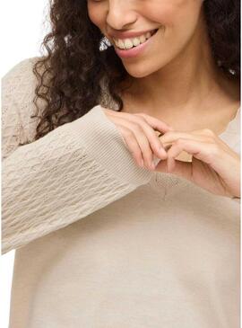 Maglia Vila Viemi reversibile beige da donna