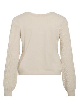 Maglia Vila Viemi reversibile beige da donna