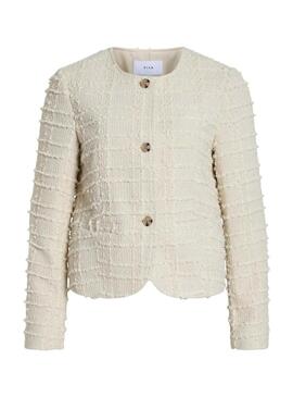 Giacca Vila Vilikey beige per donna.