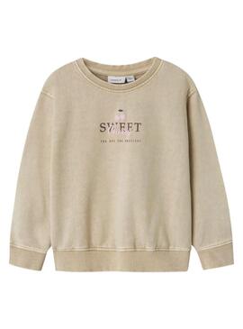 Felpa Name It Nadena beige per bambina