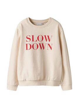 Felpa Name It Noriana beige per bambina