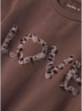 Maglietta Name It Nona marrone per ragazze