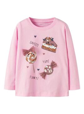 Maglietta Name It Ninna rosa per bambina