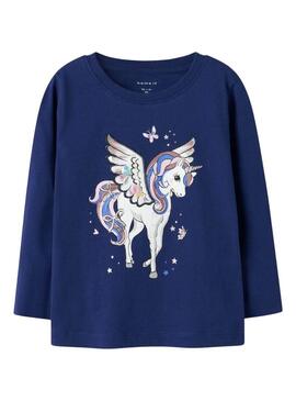 Maglietta Name It Ninna blu marino per bambina