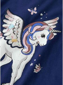 Maglietta Name It Ninna blu marino per bambina