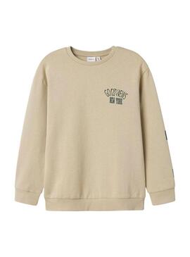 Felpa Name It Nolen Beige per bambino