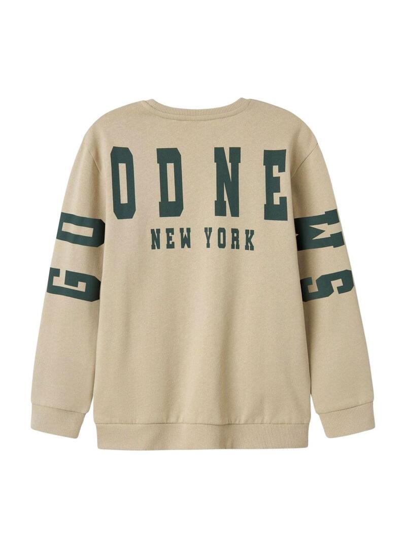 Felpa Name It Nolen Beige per bambino
