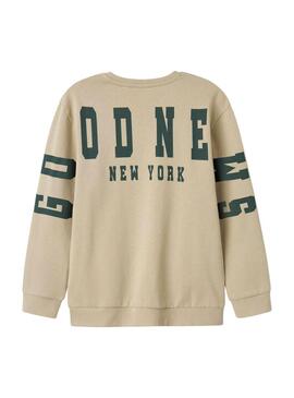 Felpa Name It Nolen Beige per bambino